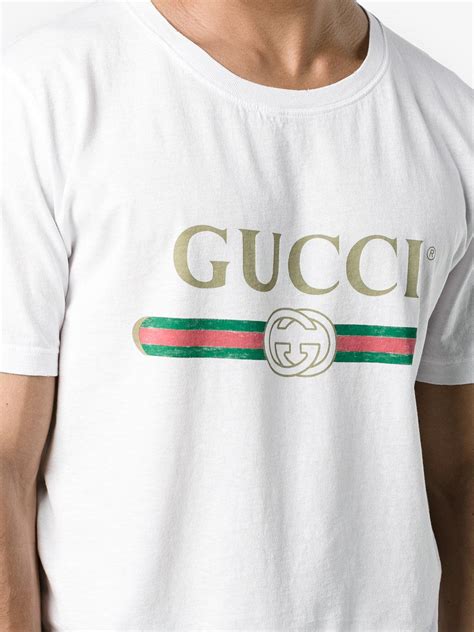 mens white gucci t shirt replica|authentic gucci tag.